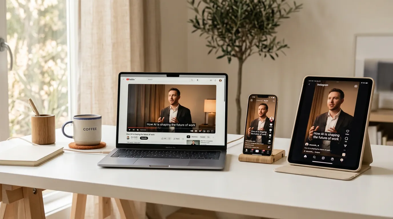 Captions on multiple platforms