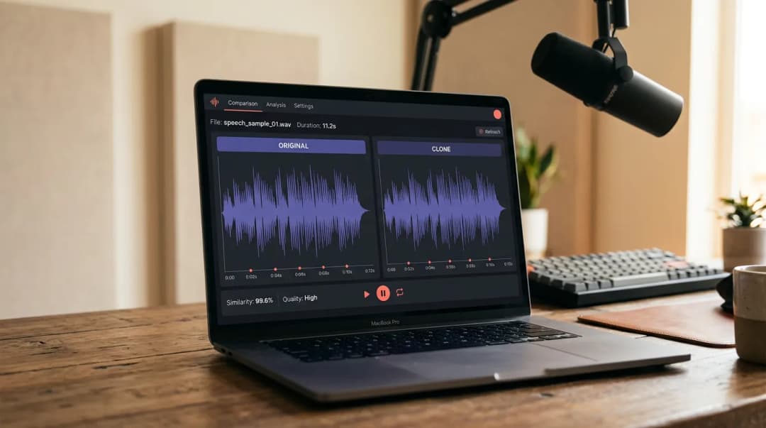 Original vs cloned voice comparison