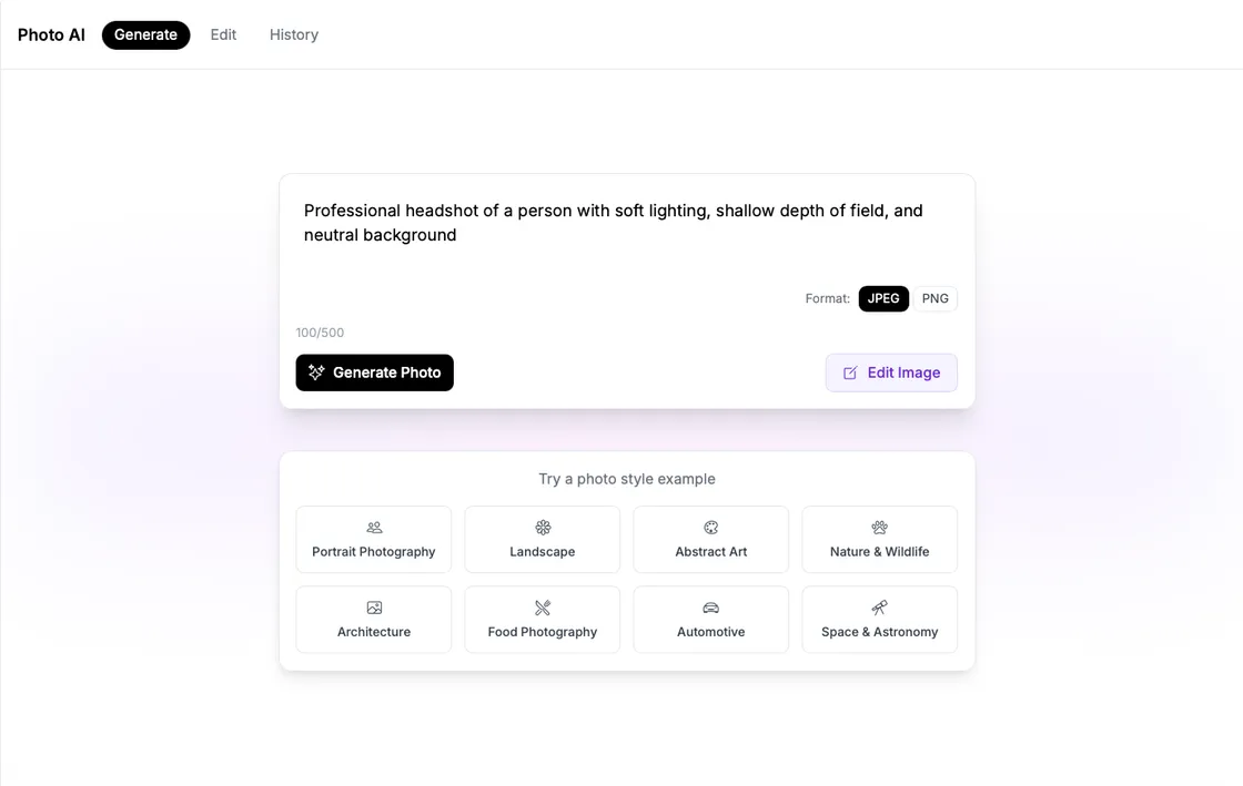 Professional Photos & Headshots in Seconds